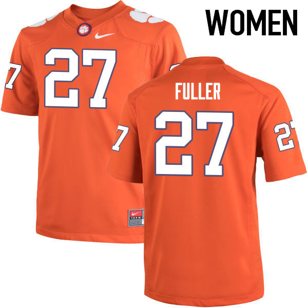Women Clemson Tigers #27 C.J. Fuller College Football Jerseys-Orange - Click Image to Close